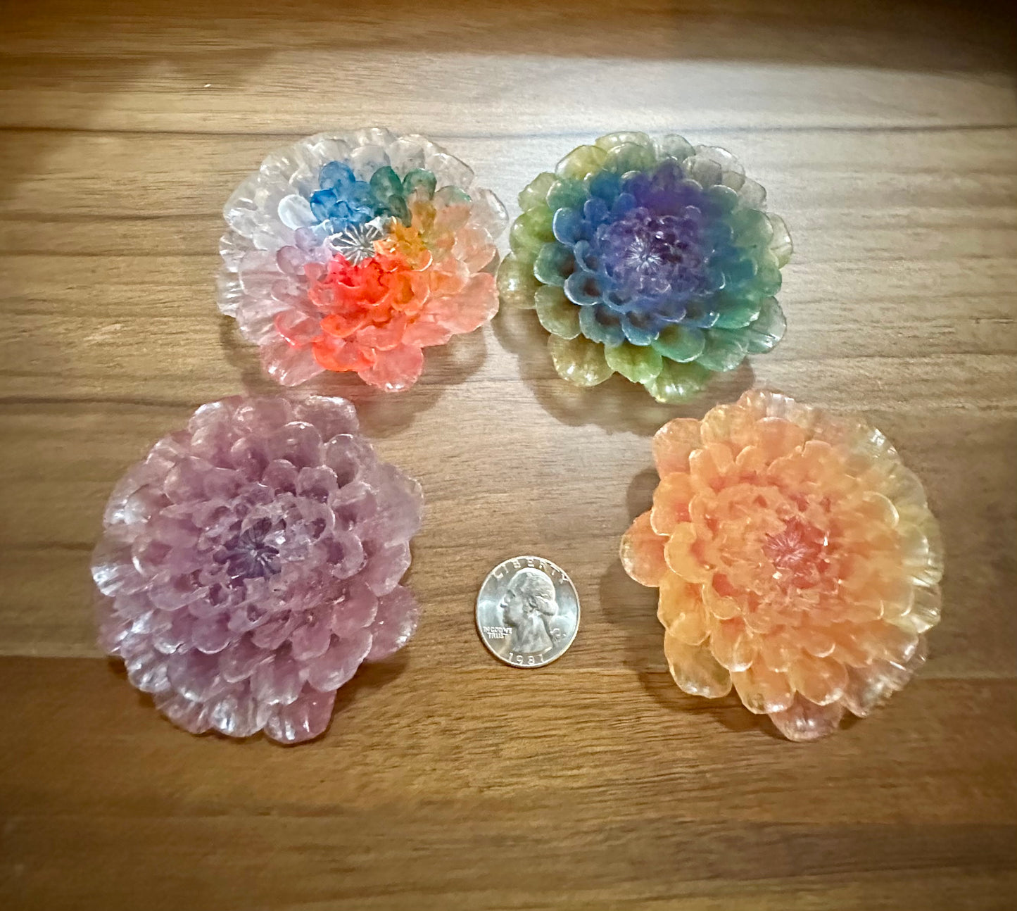 Hand Poured Resin Dahlia Flower- Custom Order