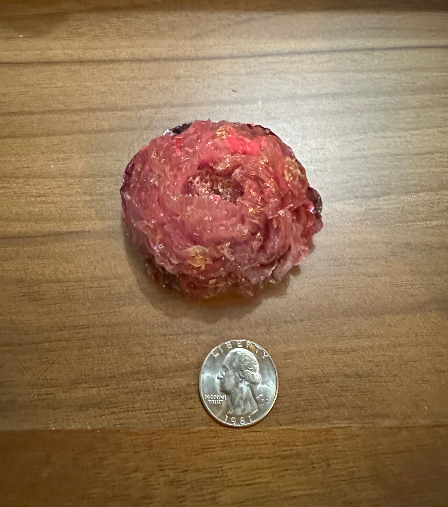 Hand Poured Resin Peony Flower- Pink