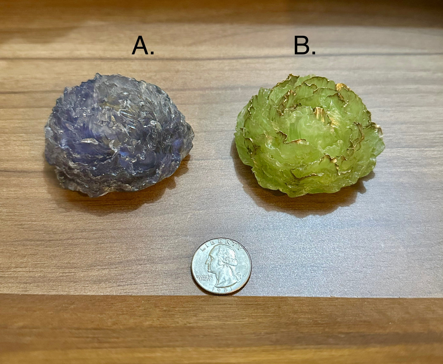 Hand Poured Resin Peony Flower- See Image for color options