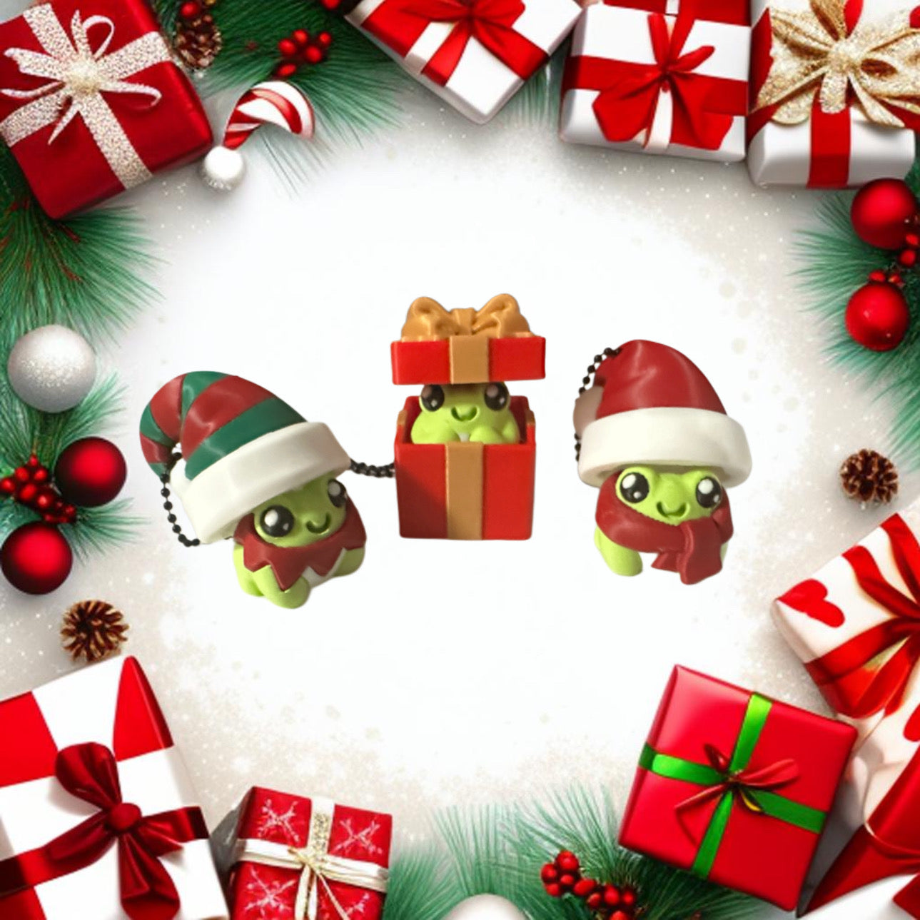 Holiday Toad Clicker Keychains