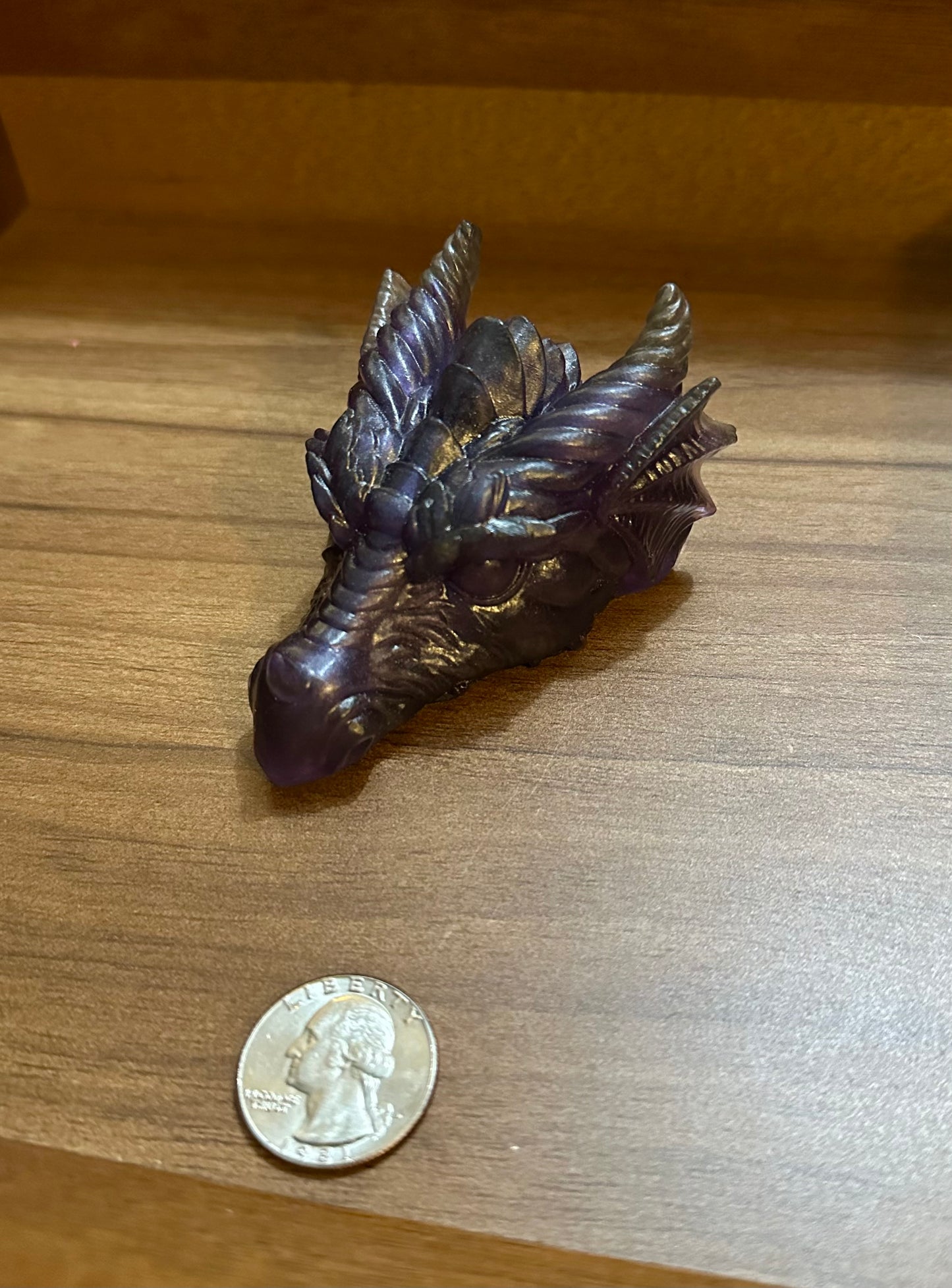 Hand Poured Resin Dragon Head