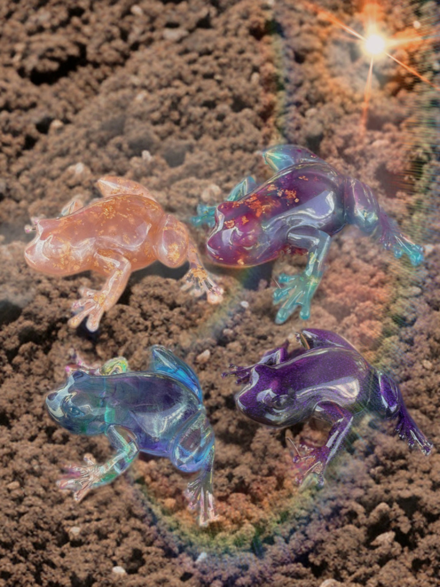 Hand Poured Resin Frog