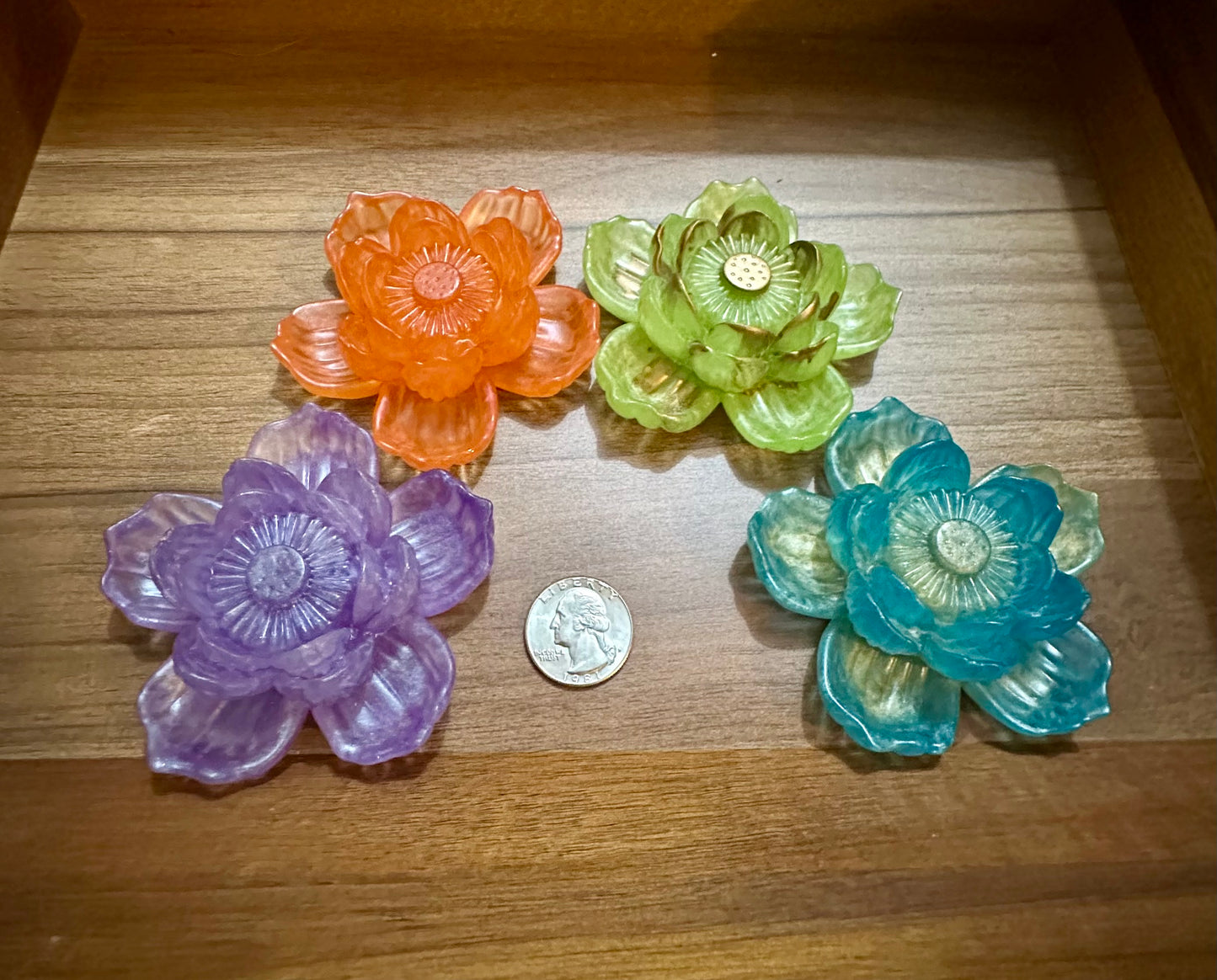 Hand Poured Resin Blooming Flower (Style 1)- Custom Order
