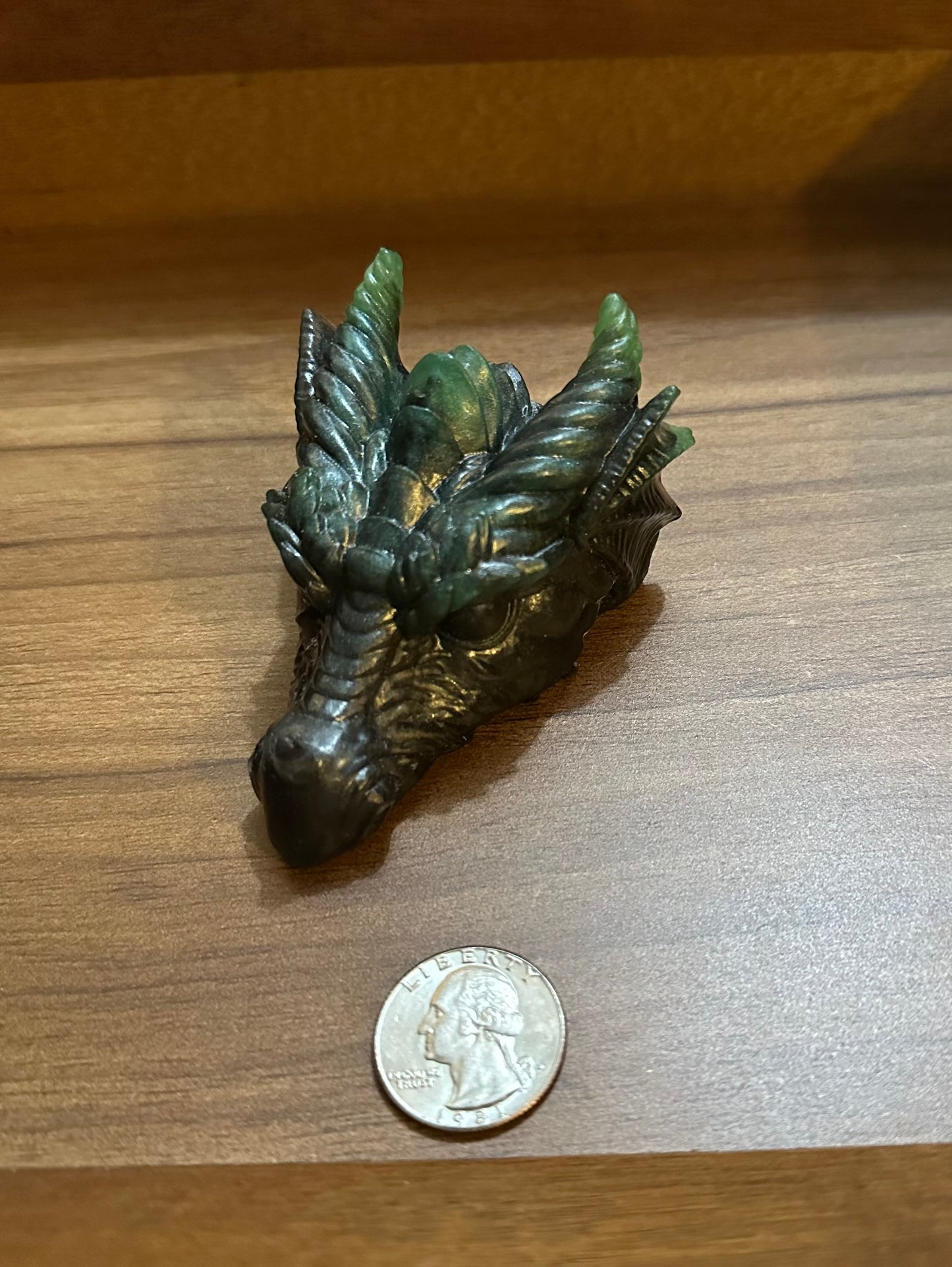 Hand Poured Resin Dragon Head