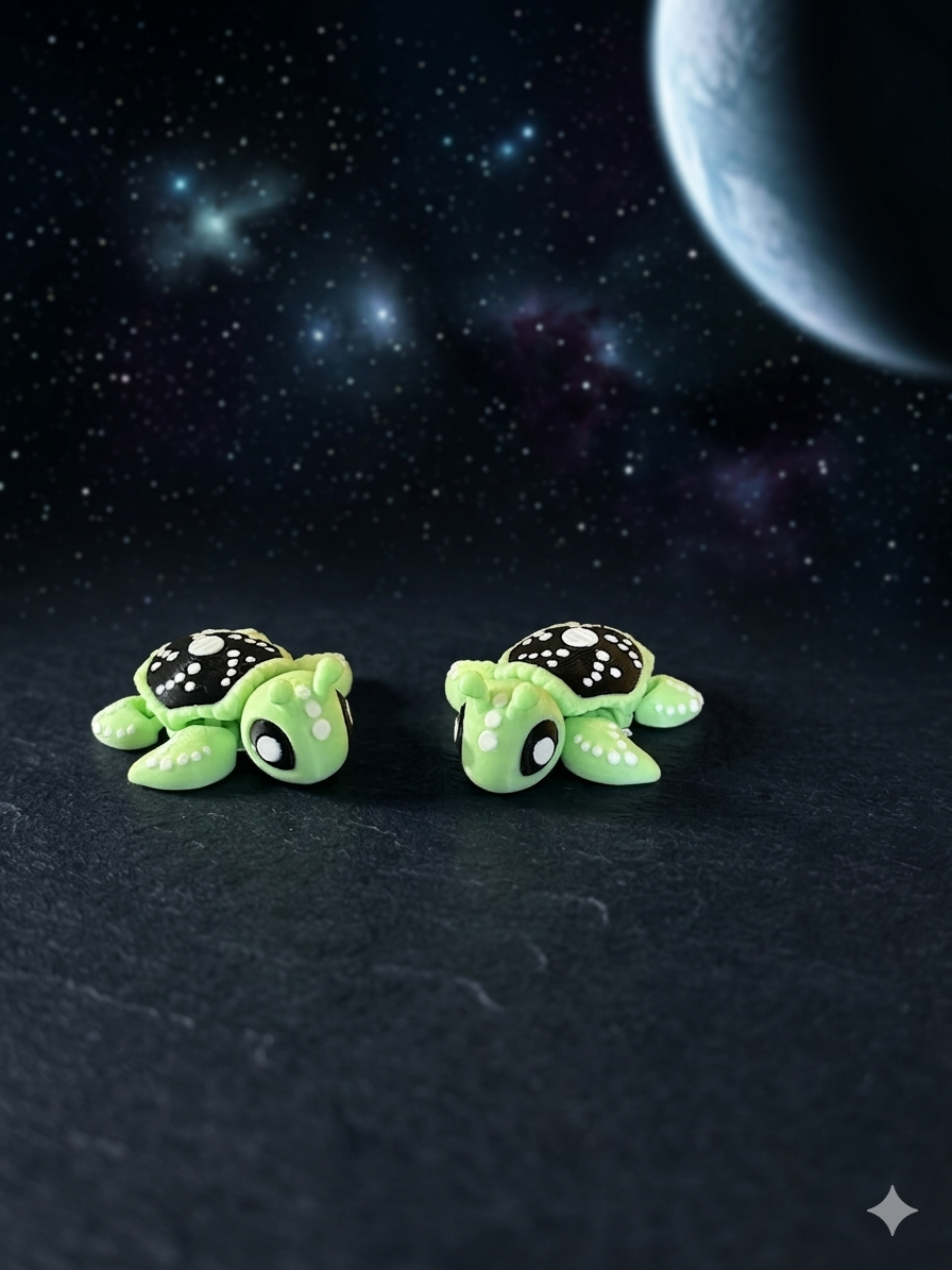 Articulated Small Glowing Alien Turtle