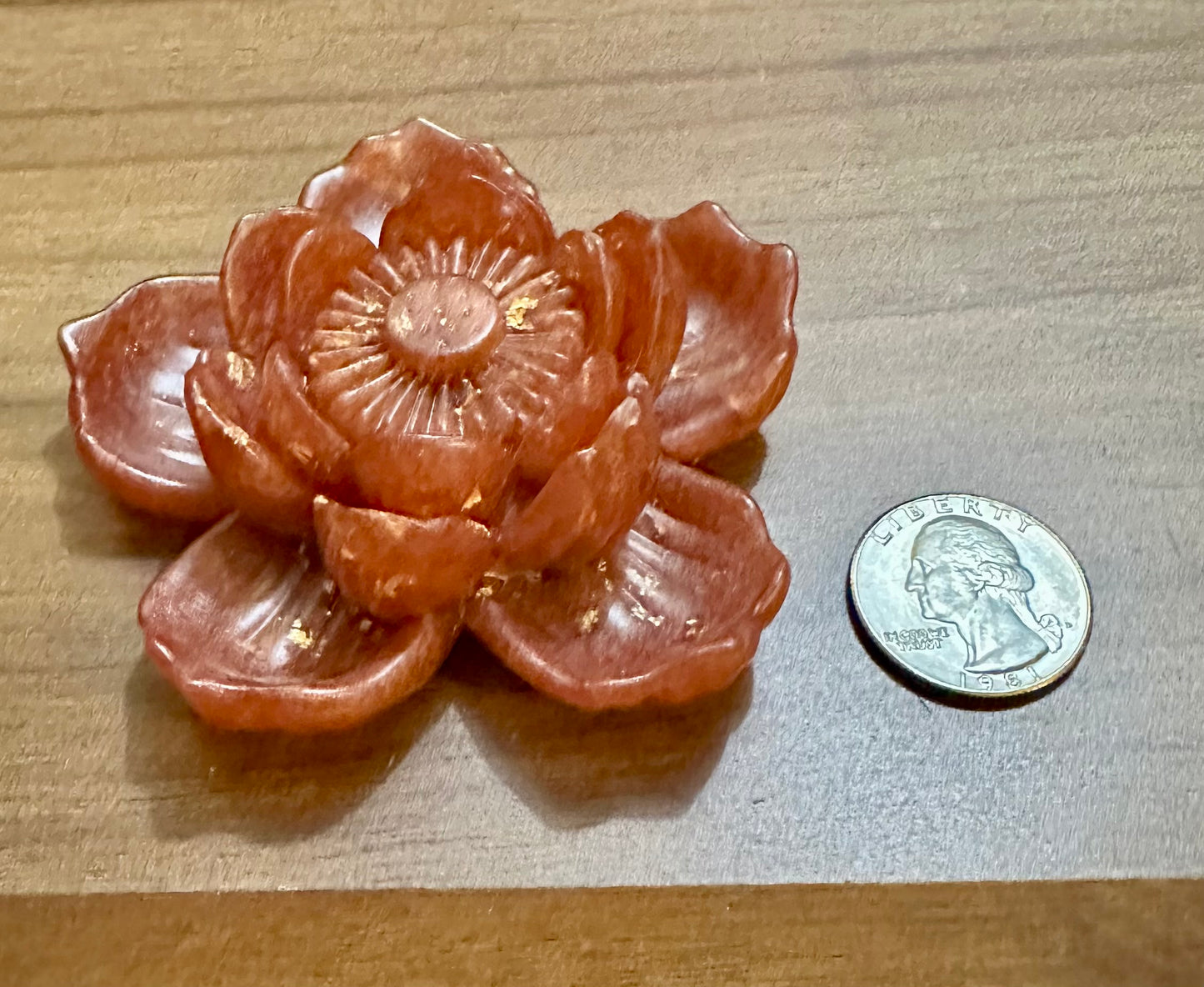 Hand Poured Resin Blooming Flower (Style 1)- Mermaid Color
