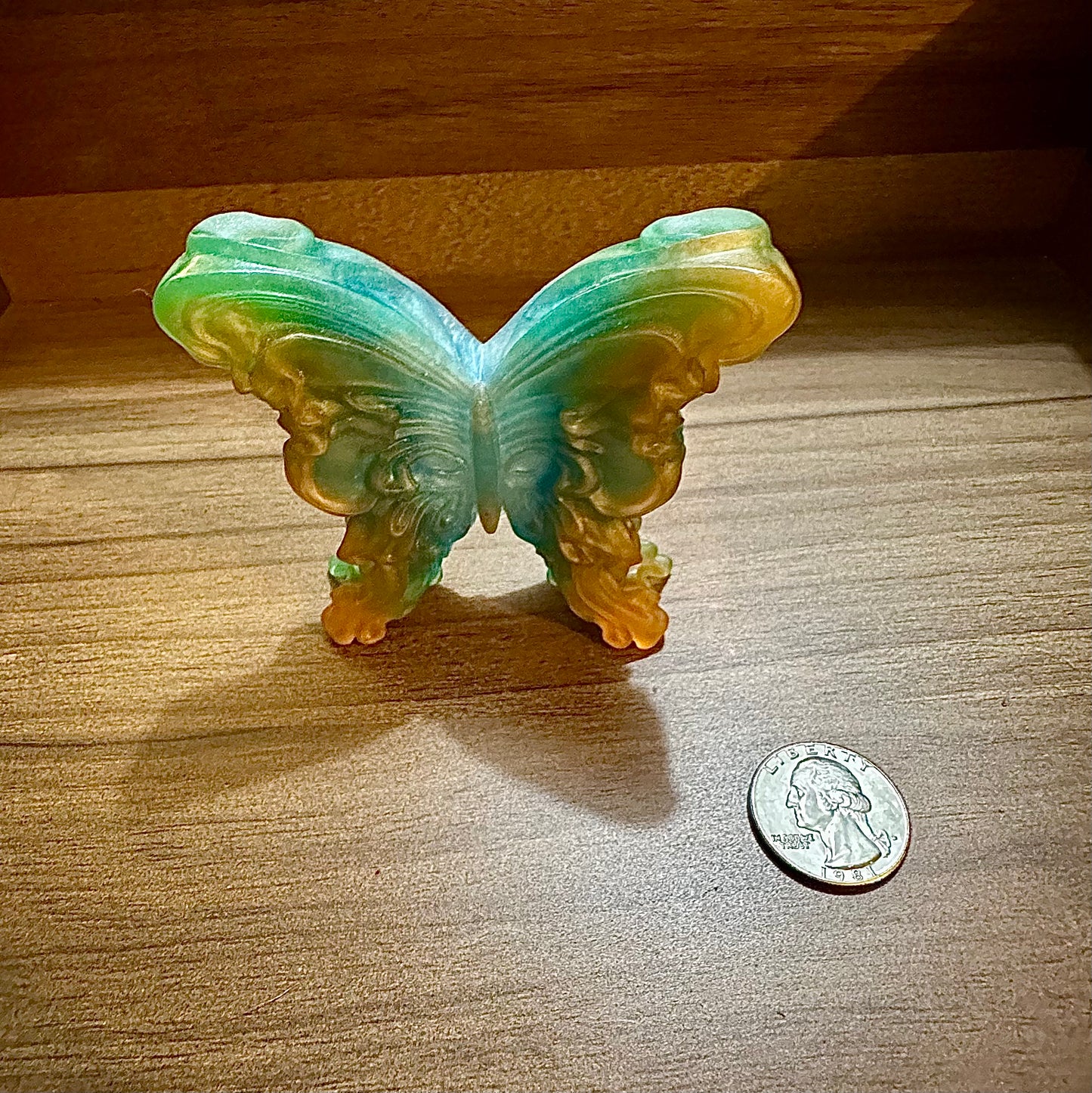 Large Hand Poured Resin Butterfly