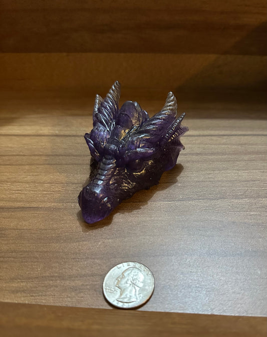 Hand Poured Resin Dragon Head