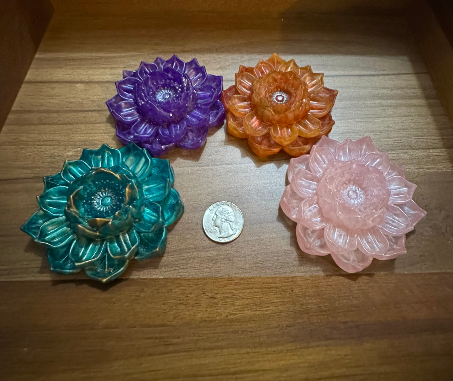 Hand Poured Resin Blooming Flower (Style 4)- Custom Order