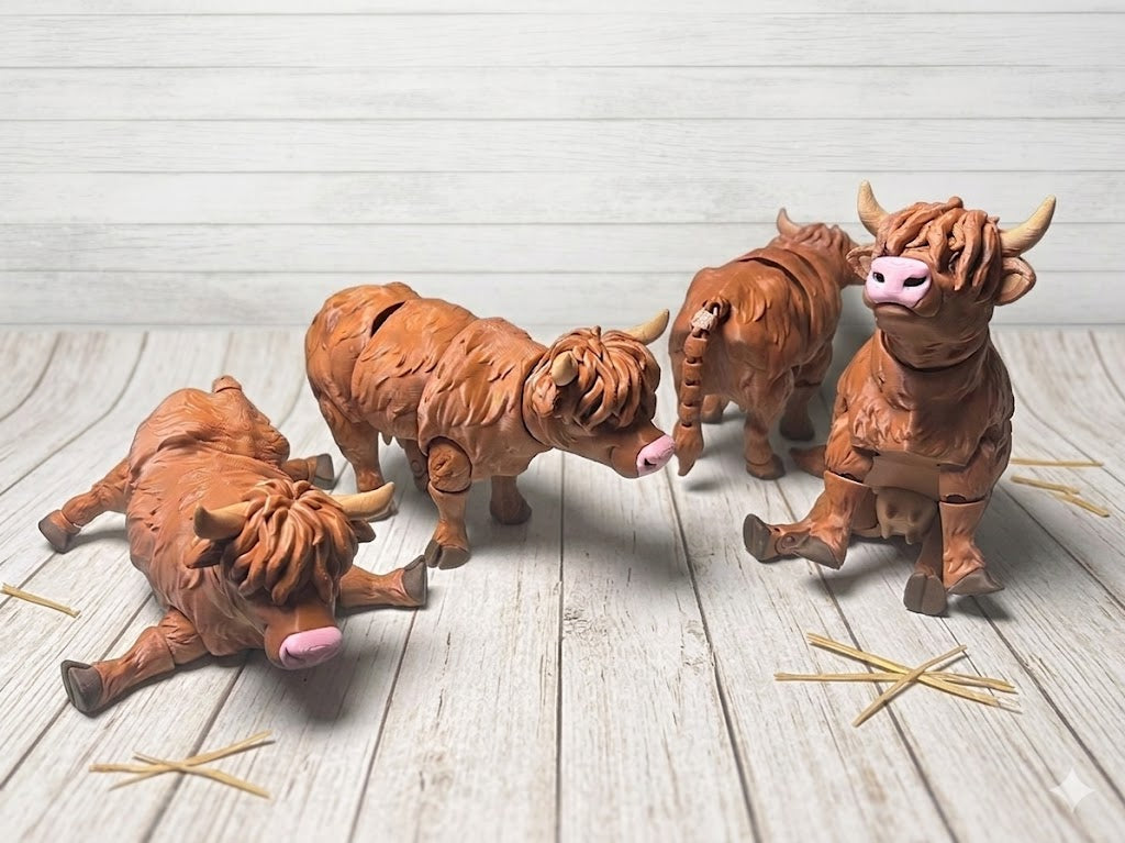 Articulated Highland Cow