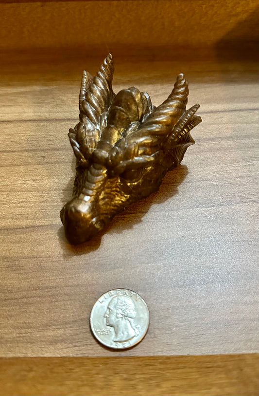 Hand Poured Resin Dragon Head