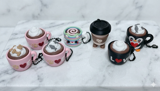 Clicker Keychains- Drinks ☕️