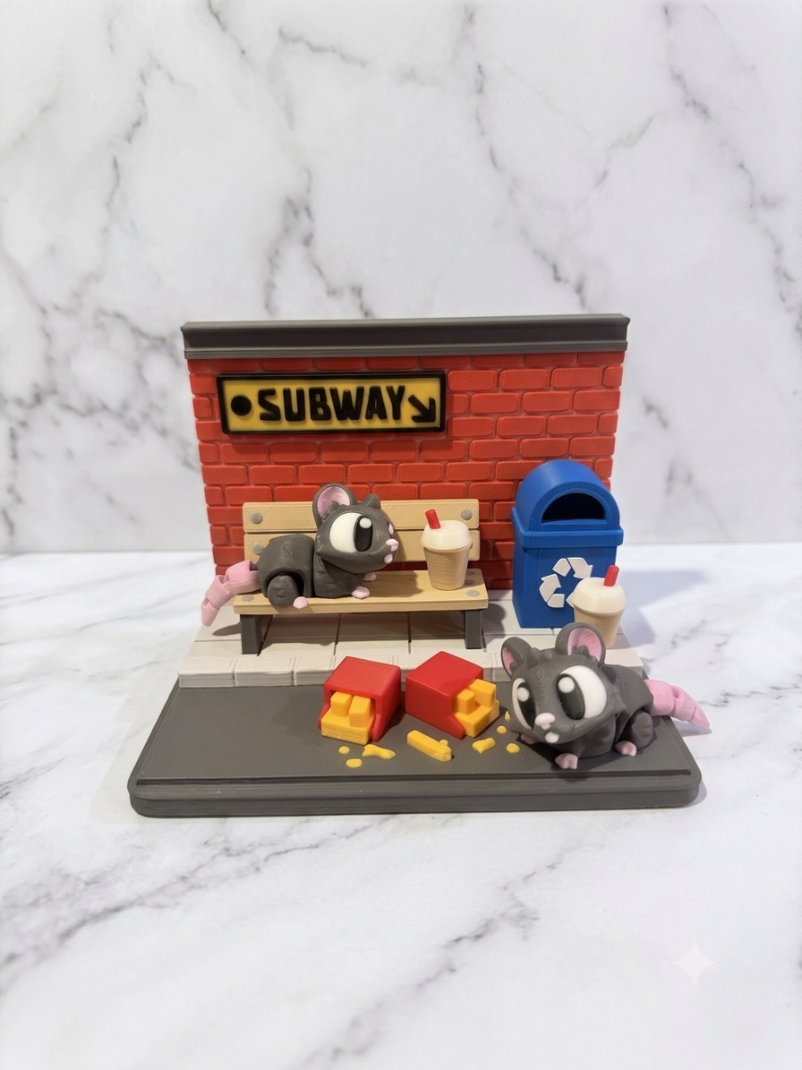 Subway Rats Tiny Terrarium