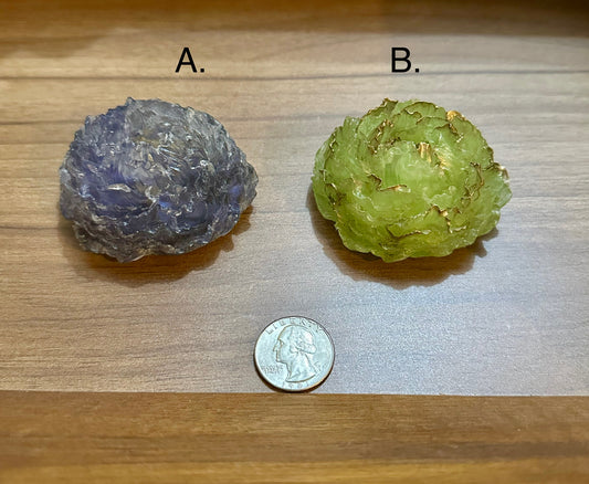 Hand Poured Resin Peony Flower- See Image for color options