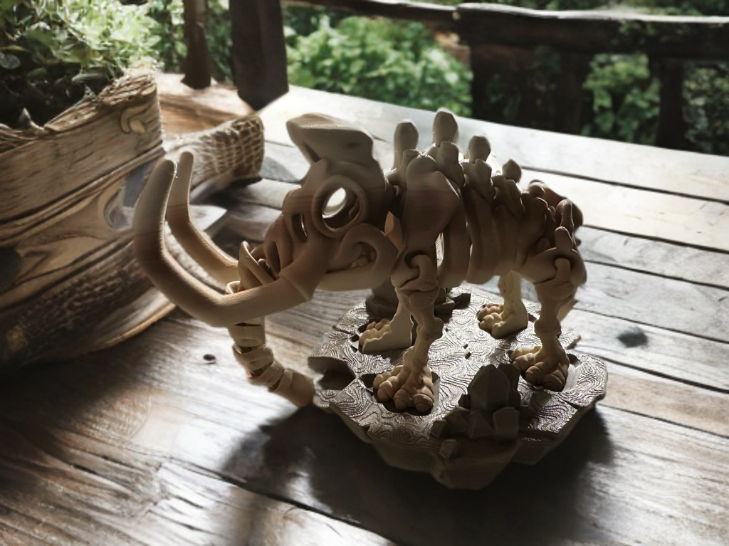 Articulated Skeleton Dinosaurs w/ Bases- Bone Color