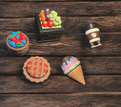 Clicker Keychains- 🧁 Food & Treats ☕️