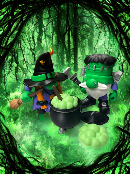 Witch and Frankenstein Gnomies