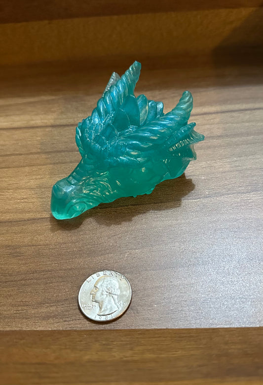Hand Poured Resin Dragon Head