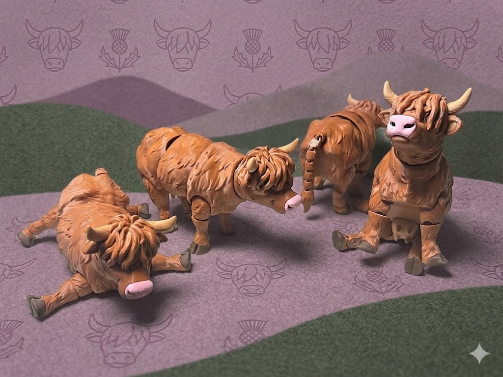 Articulated Highland Cow