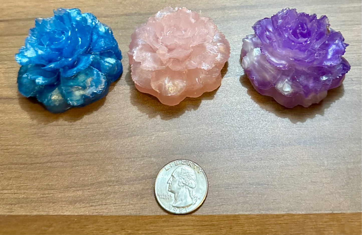 Hand Poured Resin Blooming Peony Flower- Custom Order