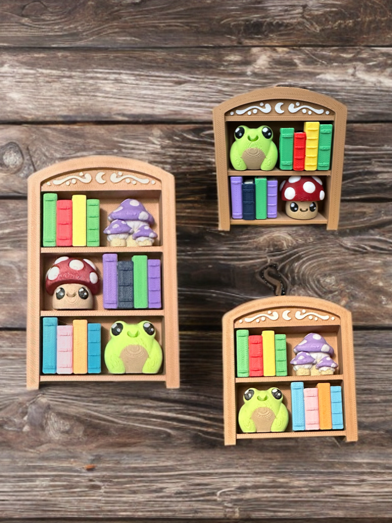 Bookshelf Clicker Keychains 📚