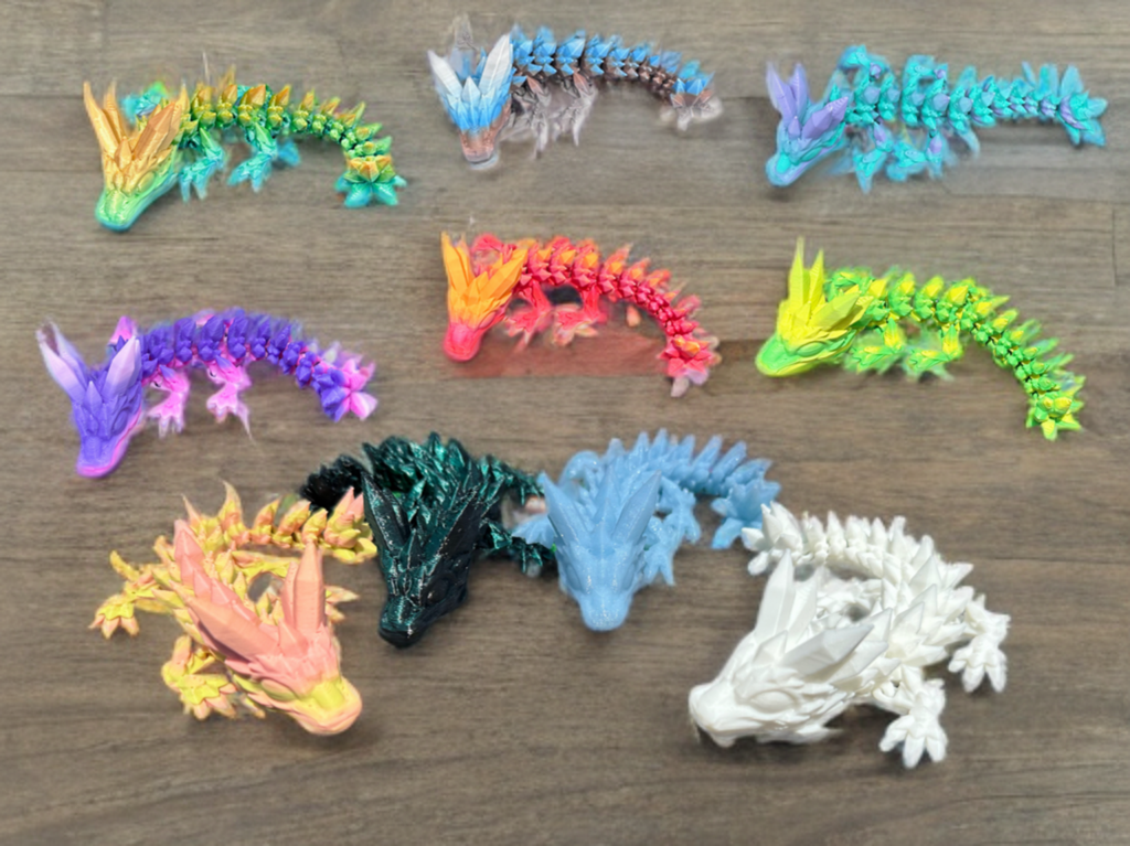 Articulated Mini Crystal Dragons