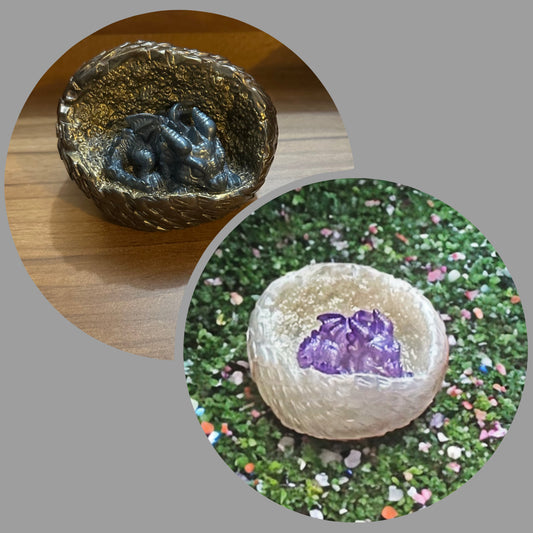 Hand Poured Resin Sleepy Dragon Egg- Custom Order