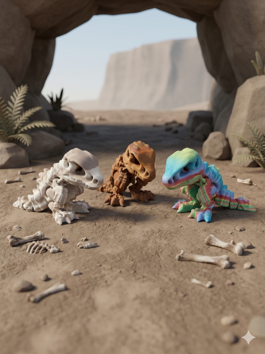 Articulated Small Dino Skeleton