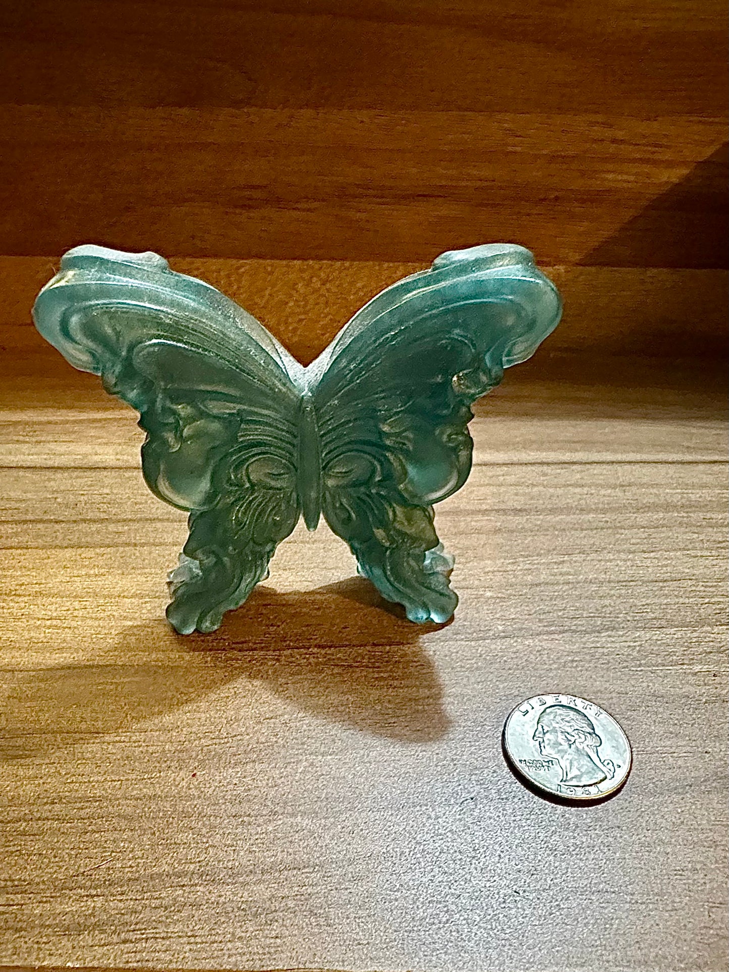 Large Hand Poured Resin Butterfly