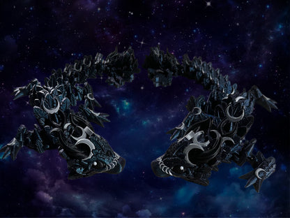 🌙 Lunar Dragon – 10” Articulated Fantasy Dragon