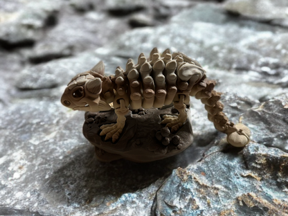 Articulated Skeleton Dinosaurs w/ Bases- Bone Color