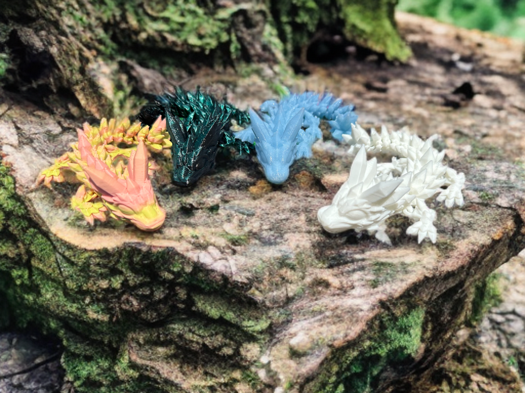 Articulated Mini Crystal Dragons