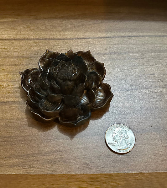 Hand Poured Resin Blooming Flower (Style 3)- Bronze