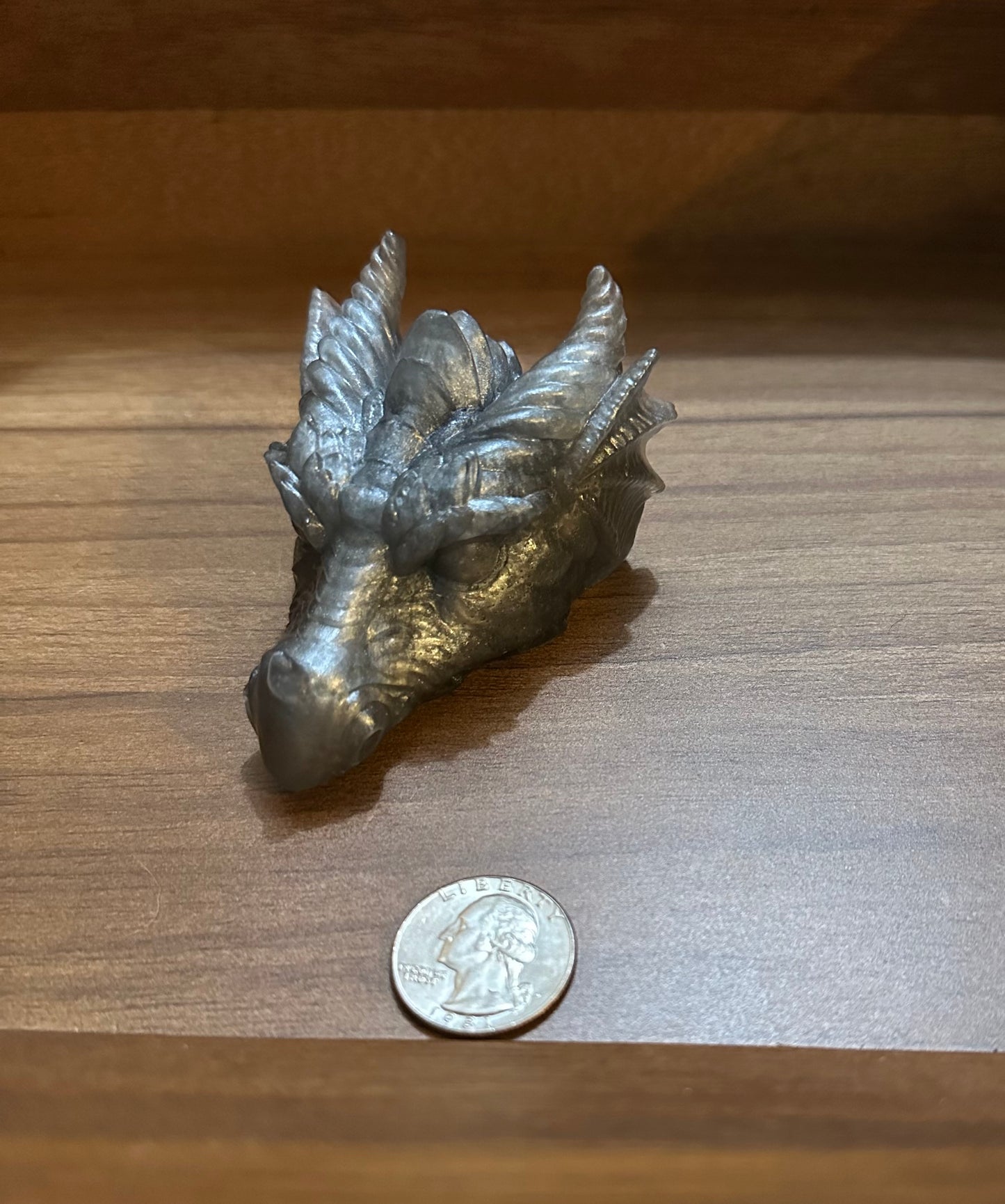 Hand Poured Resin Dragon Head