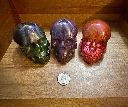 Large Hand Poured Resin Skull- Custom Order