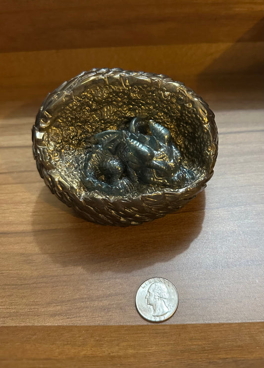 Hand Poured Resin Sleepy Dragon Egg